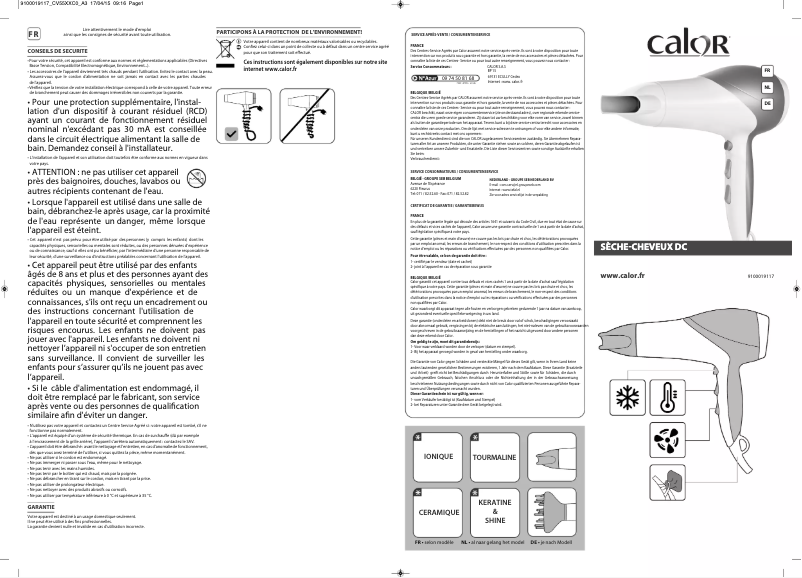 Page 1 of the manual User Manual Calor CV5511C0