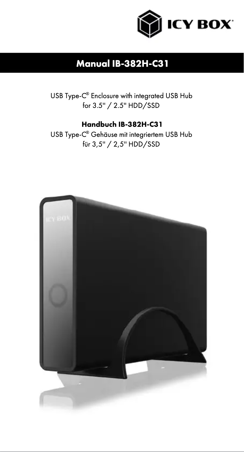 Page 1 de la notice Manuel utilisateur Icy Box IB-382H-C31