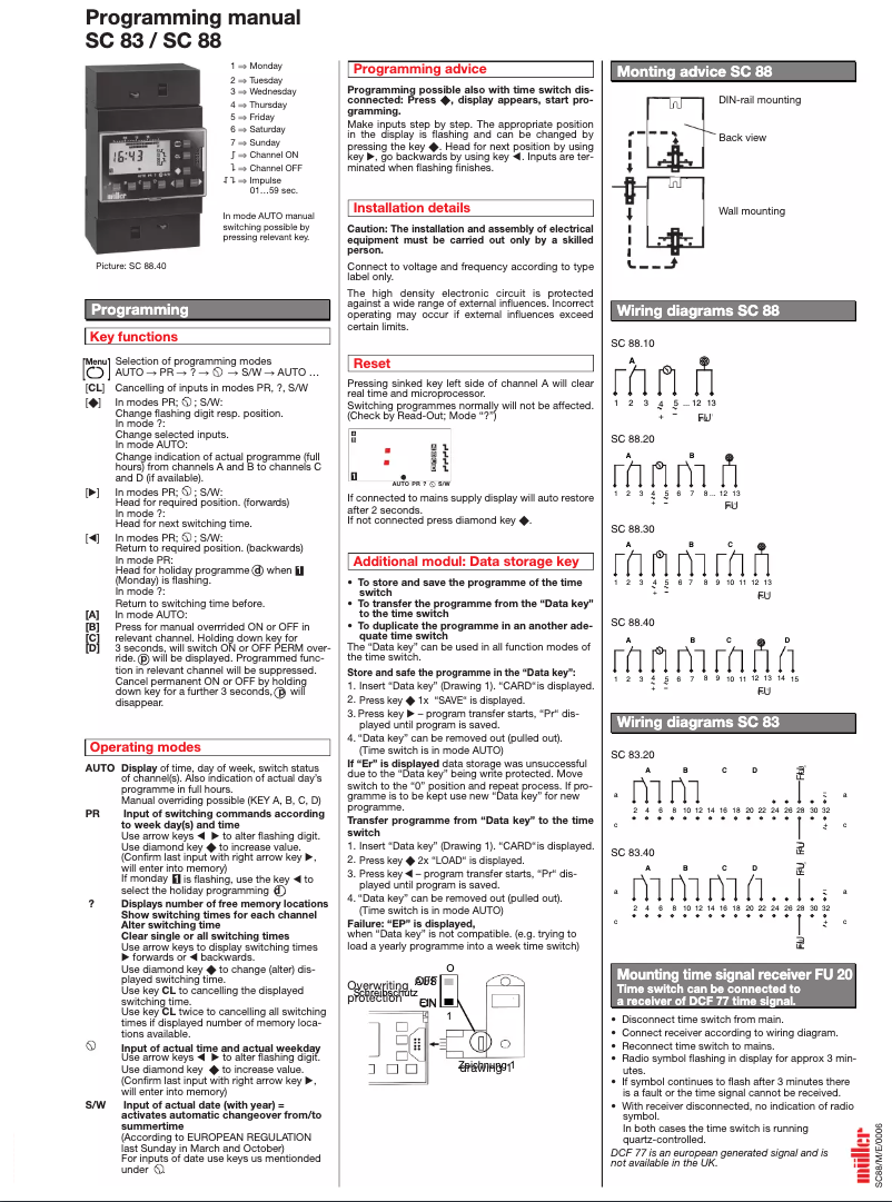 Page 1 de la notice Manuel utilisateur Paladin SC 83