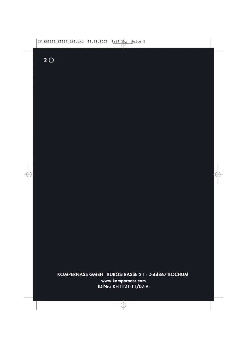 Página 1 del manual Manual de usuario Inventum KH 1121