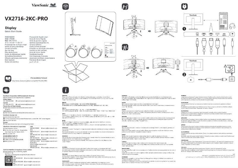 Página 1 del manual Guía de inicio rápido Viewsonic VX2716-2KC-PRO