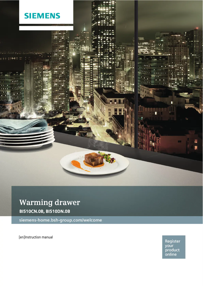 Page 1 de la notice Manuel d'utilisation et d'entretien Siemens BI510CNR0B