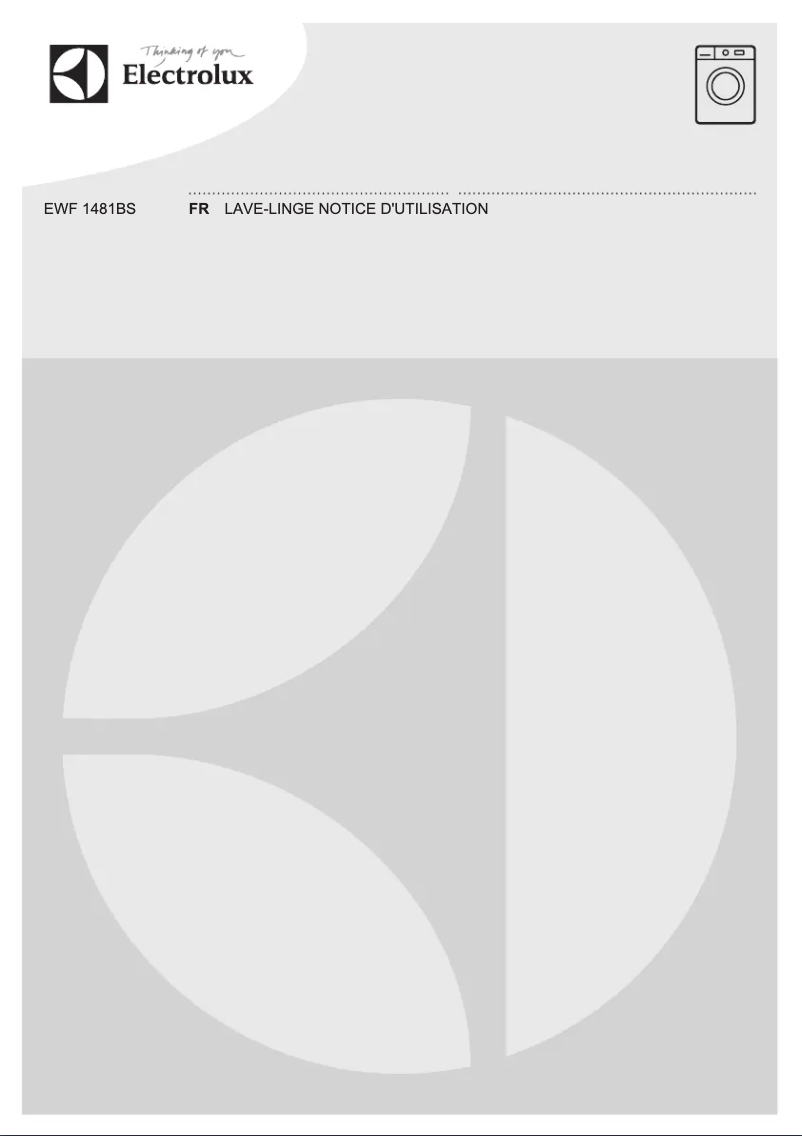 Page 1 de la notice Manuel utilisateur Electrolux EWF1481BS