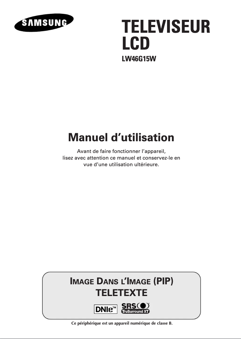 Página 1 del manual Manual de usuario Samsung LW46G15W