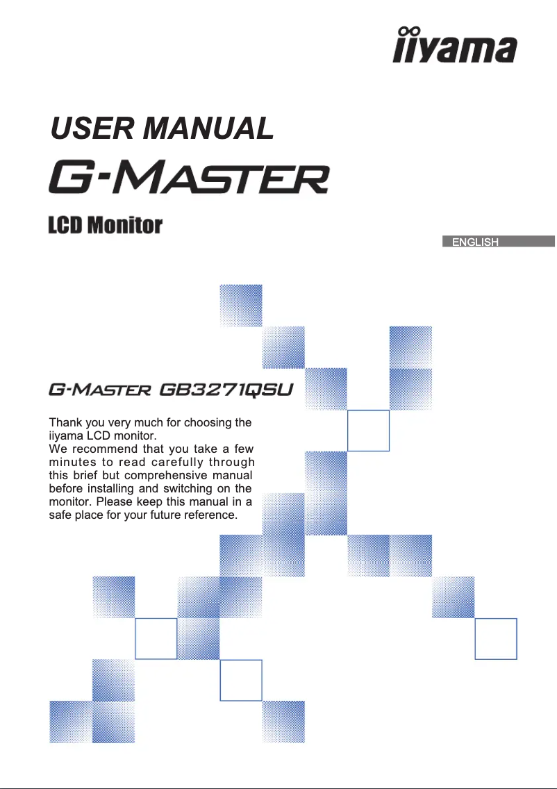 Page 1 de la notice Manuel utilisateur Iiyama G-Master GB3271QSU