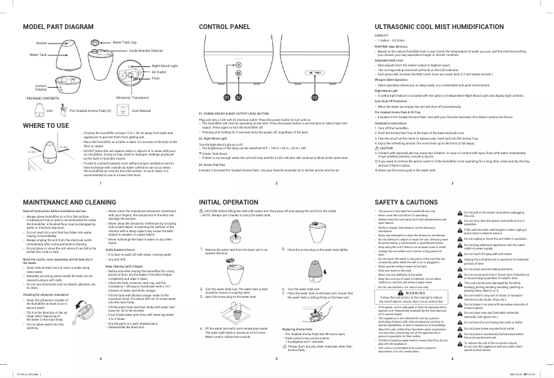 Page 1 of the manual User Manual Winix L100