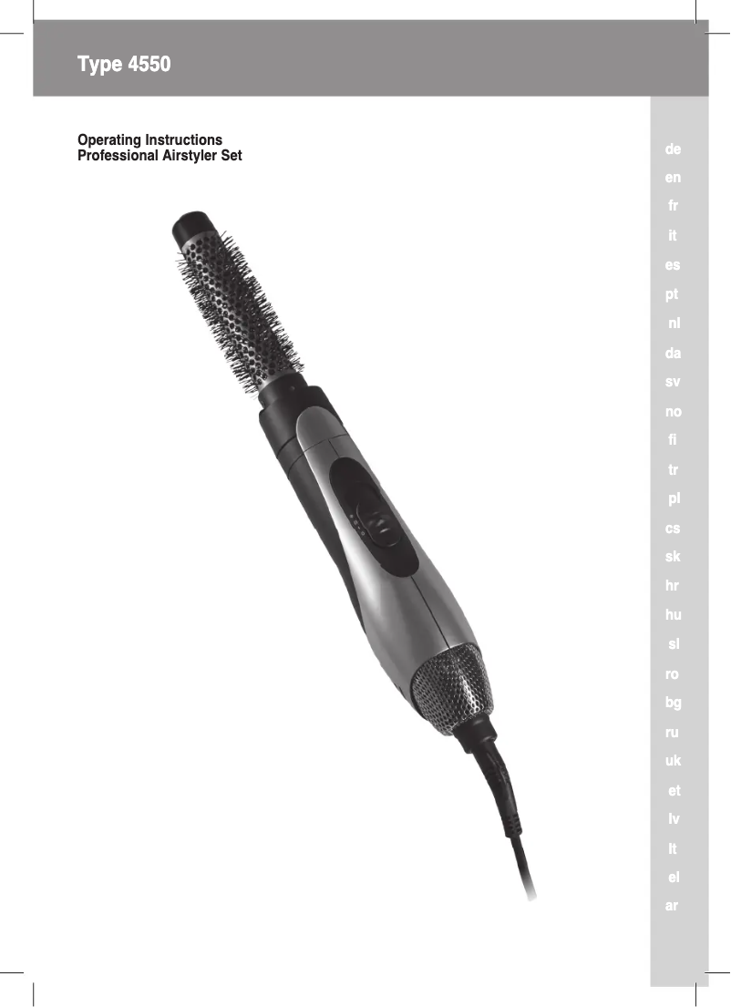 Page 1 de la notice Manuel utilisateur Ermila Hot Styler