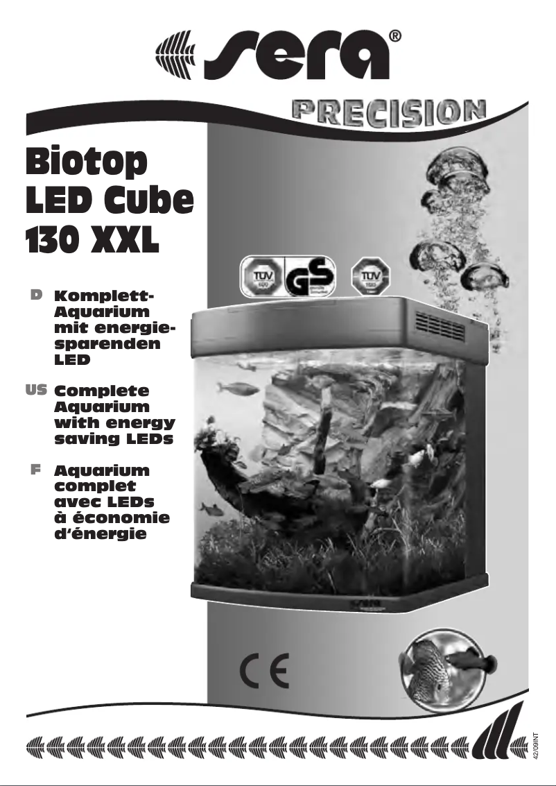 Page 1 de la notice Manuel utilisateur sera Biotop LED Cube 130 XXL