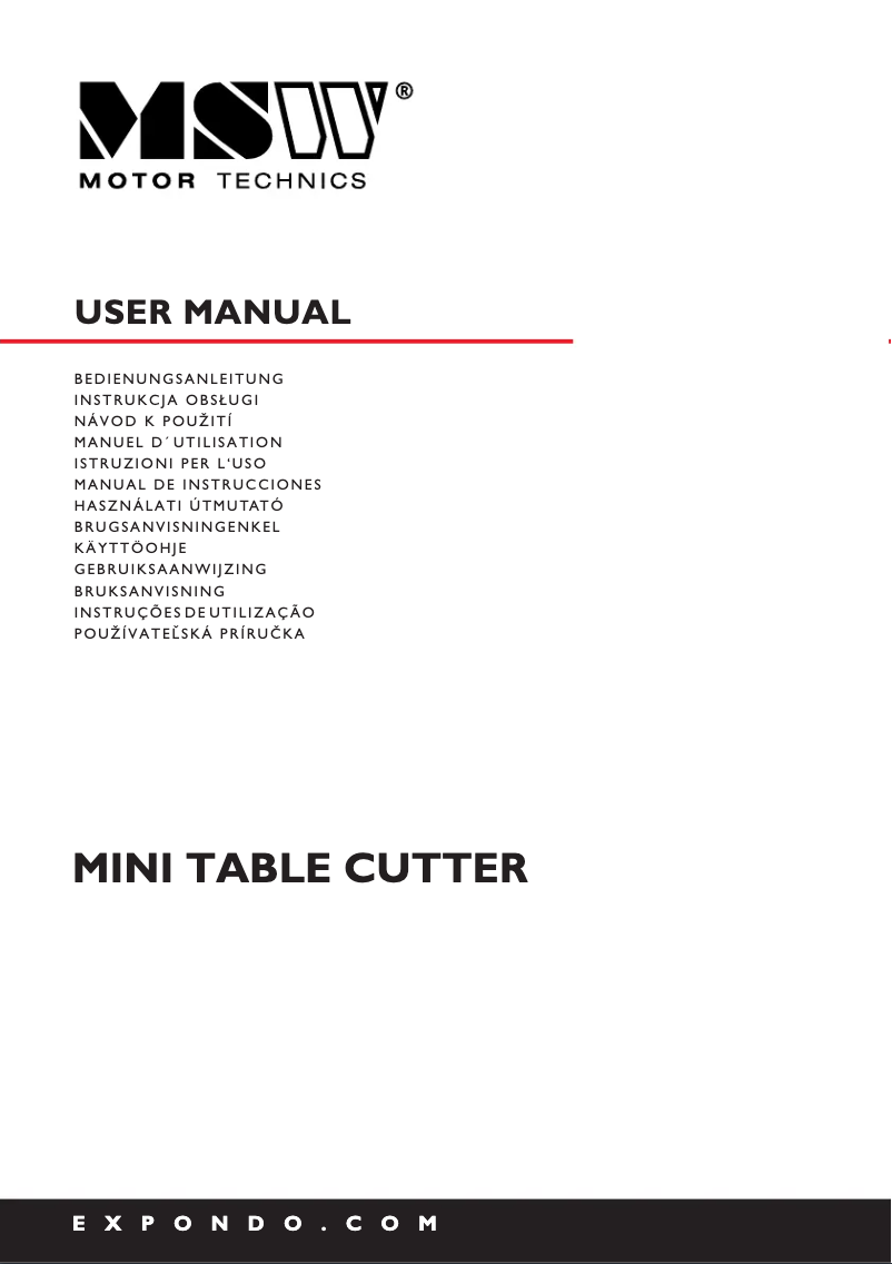 Page 1 de la notice Manuel utilisateur MSW MSW-ISU-TECH