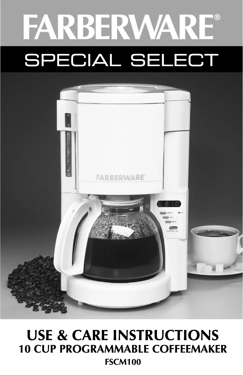 Page 1 de la notice Manuel utilisateur Farberware FSCM100