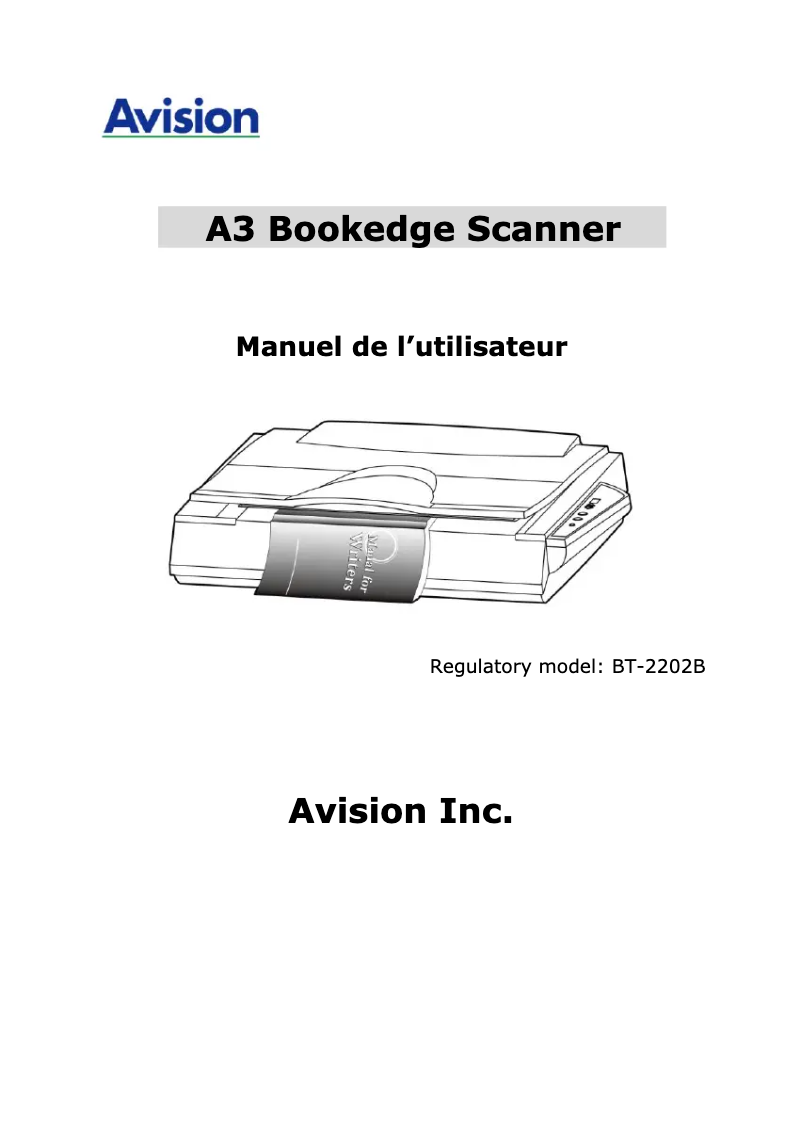 Page 1 de la notice Manuel utilisateur Avision FB6380E