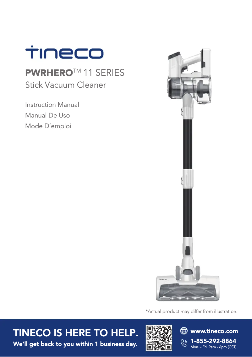 Page 1 de la notice Manuel utilisateur Tineco PWR Hero 11