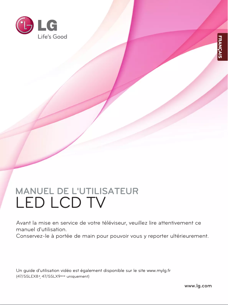 Page 1 de la notice Manuel utilisateur LG 55LEX8