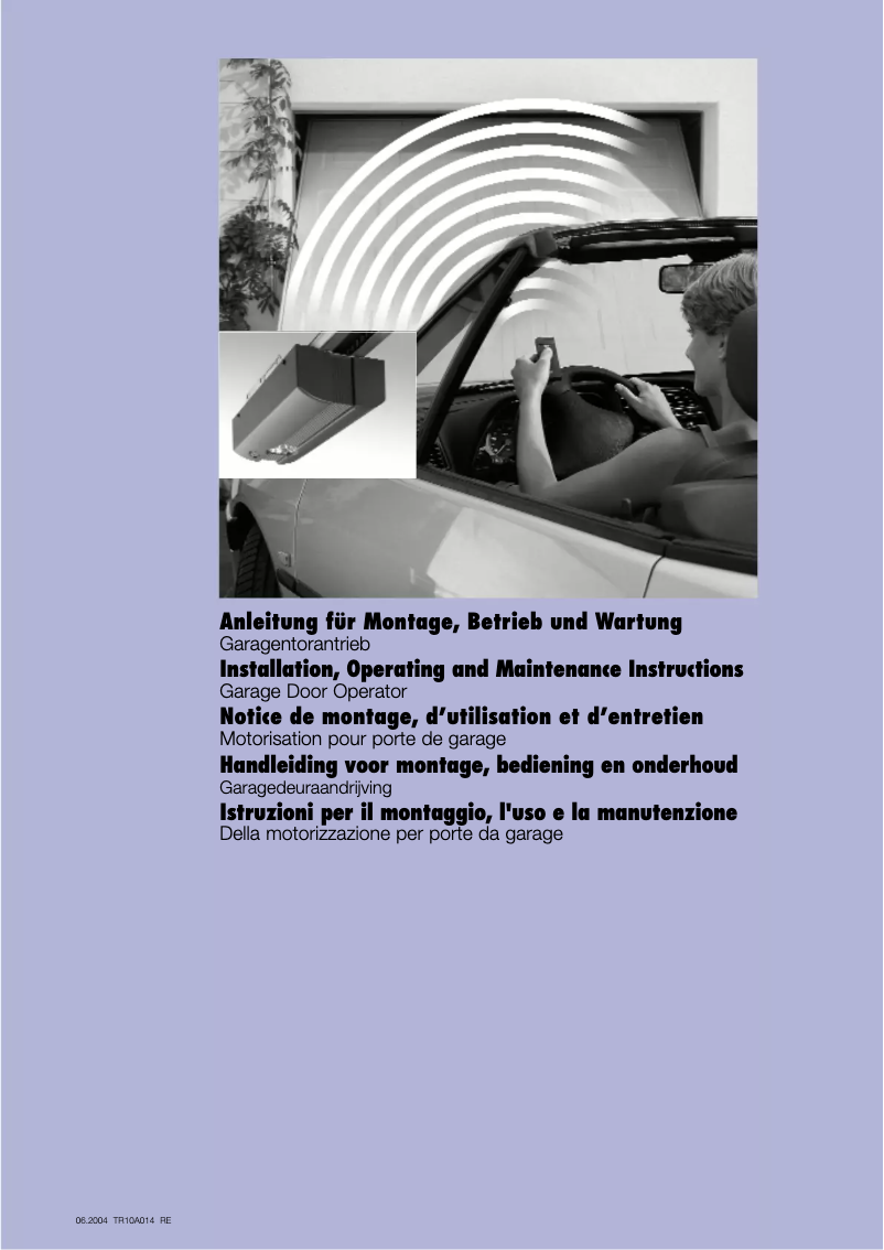 Page 1 de la notice Manuel utilisateur Hormann ProMatic P