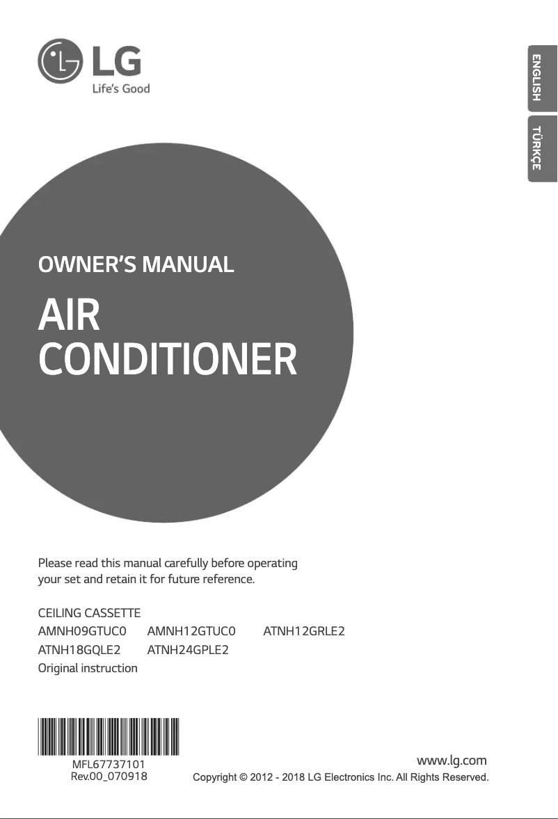 Página 1 del manual Manual de usuario LG AMNH09GTUC0