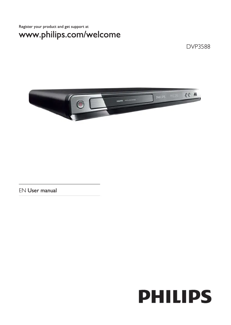 Page n°1 - Manuel utilisateur Philips DVP3588
