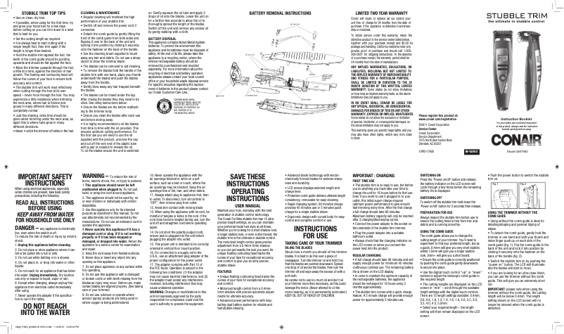 Página 1 del manual Manual de usuario Conair GMT900N
