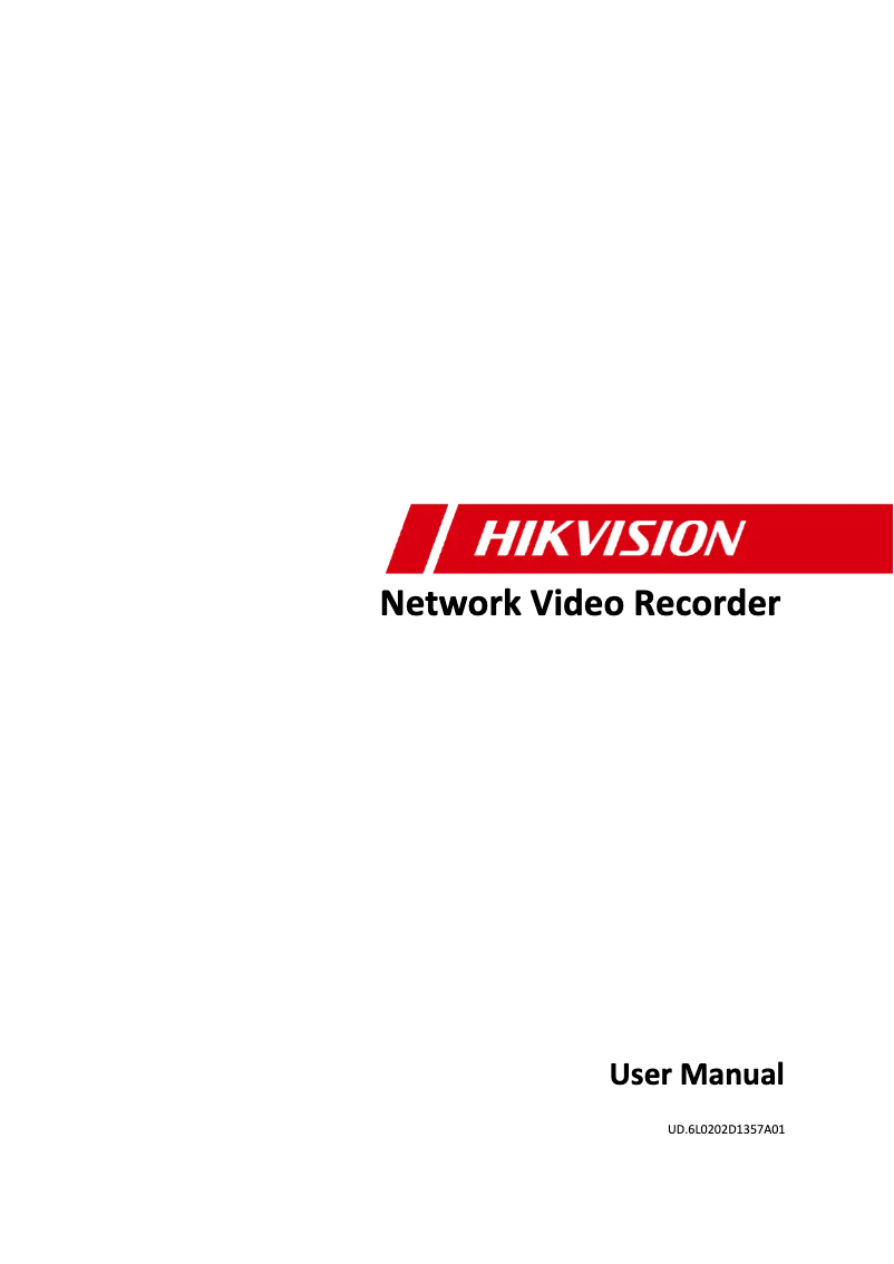 Page 1 de la notice Manuel utilisateur Hikvision DS-9616NI-ST