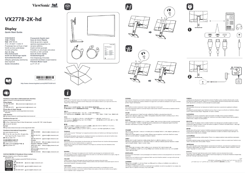 Página 1 del manual Guía de inicio rápido Viewsonic VX2778-2K-hd