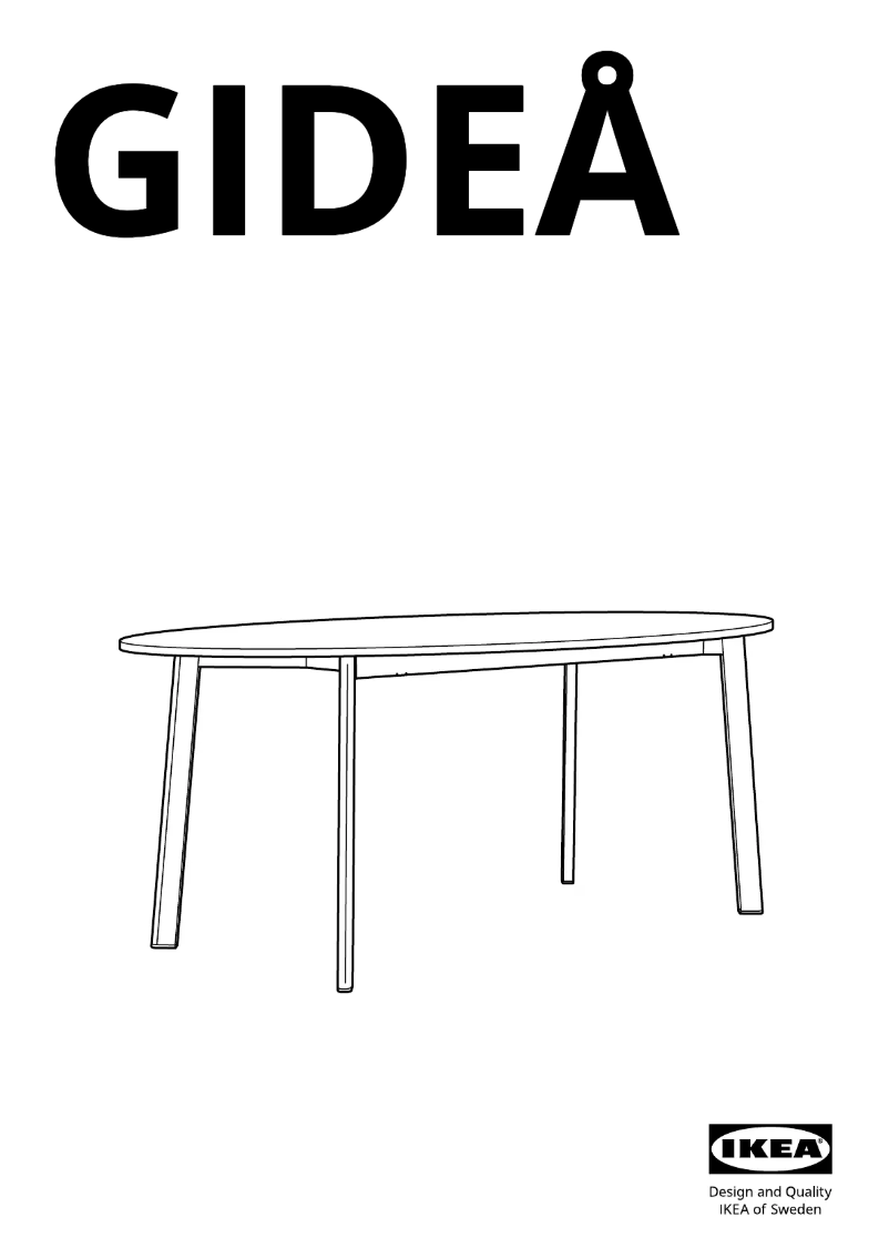 Page 1 de la notice Manuel utilisateur Ikea GIDEÅ 905.159.19