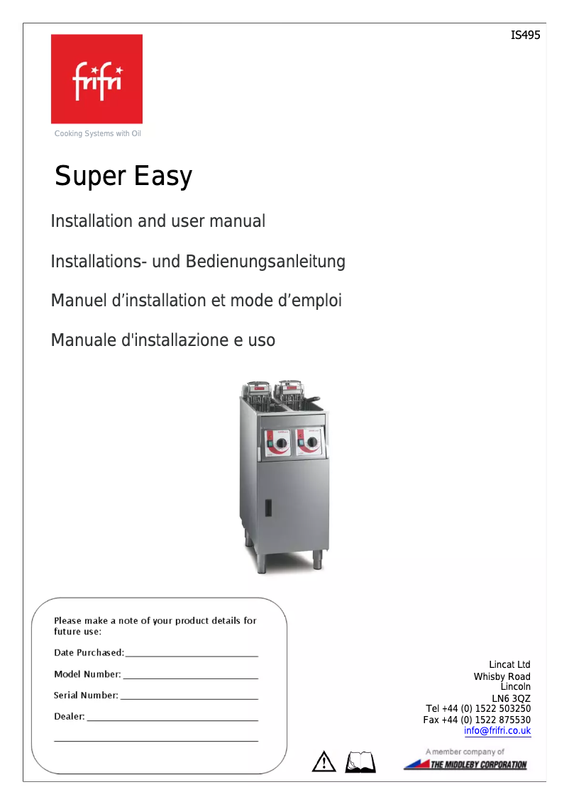 Page 1 of the manual User Manual Frifri Super Easy
