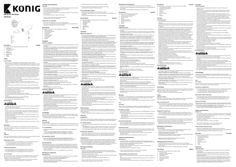 Page 1 de la notice Manuel utilisateur Konig KN-HC10