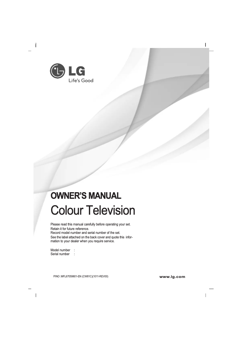 Page 1 de la notice Manuel utilisateur LG 21SC1RD