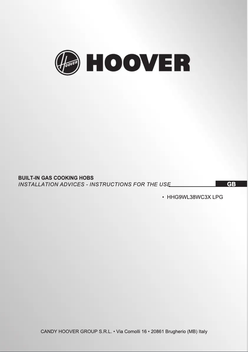 Página 1 del manual Manual de usuario Hoover HHG9WL38WC3X LPG