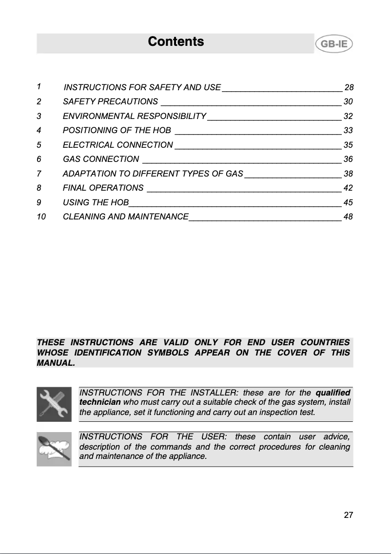Page 1 de la notice Manuel utilisateur Smeg SR804EBS3