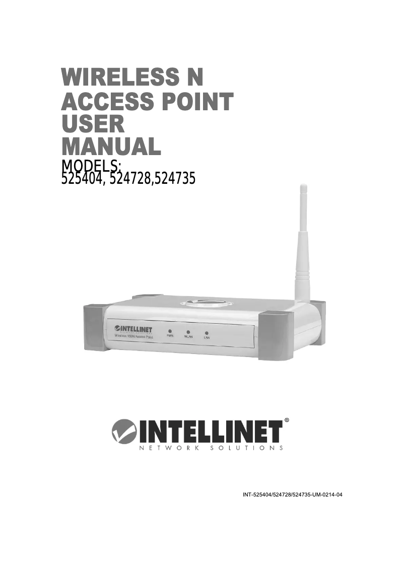 Page 1 de la notice Manuel utilisateur Intellinet 525404