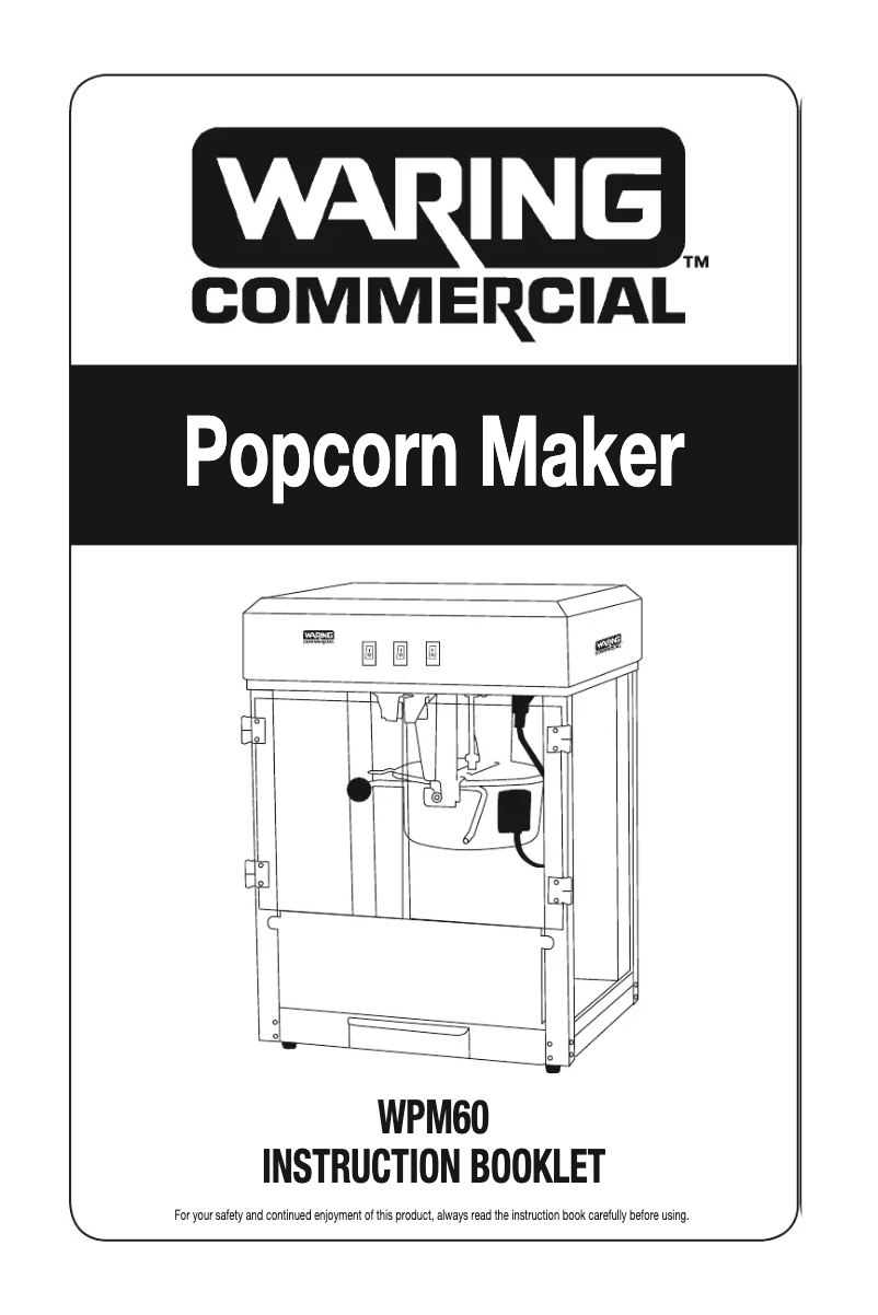 Página 1 del manual Manual de usuario Waring Commercial WPM60