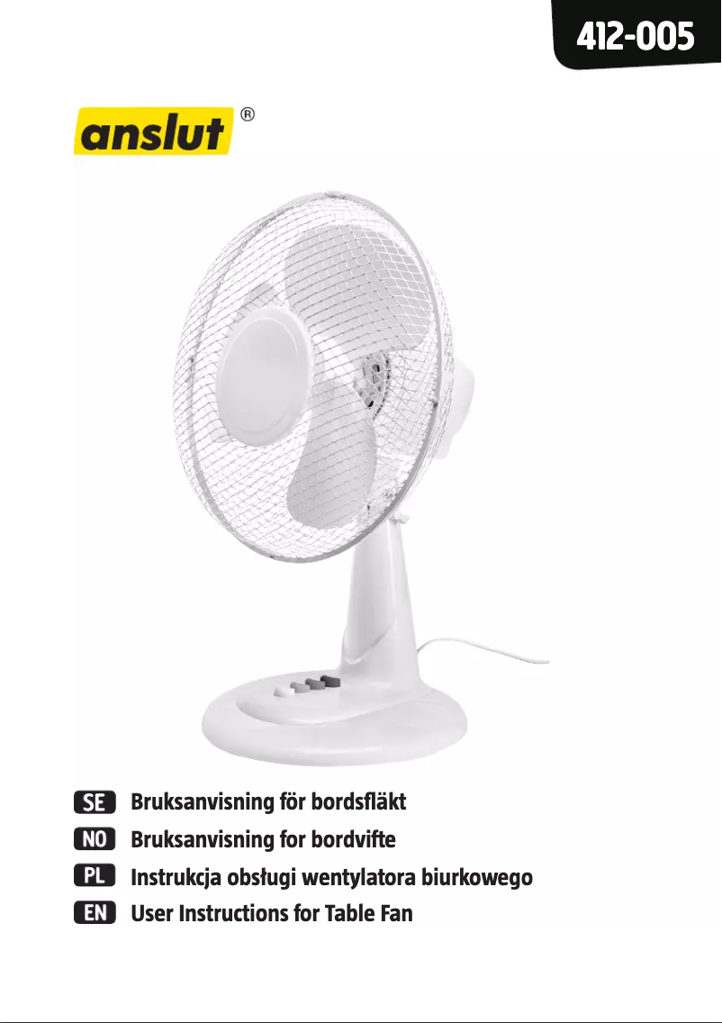 Page 1 of the manual User Manual Anslut 412-005