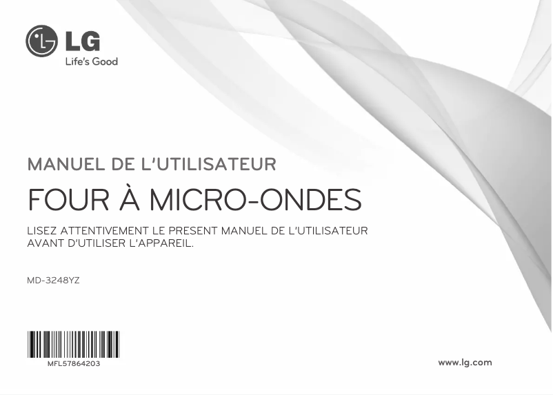 Page 1 de la notice Manuel utilisateur LG MD-3248YZ