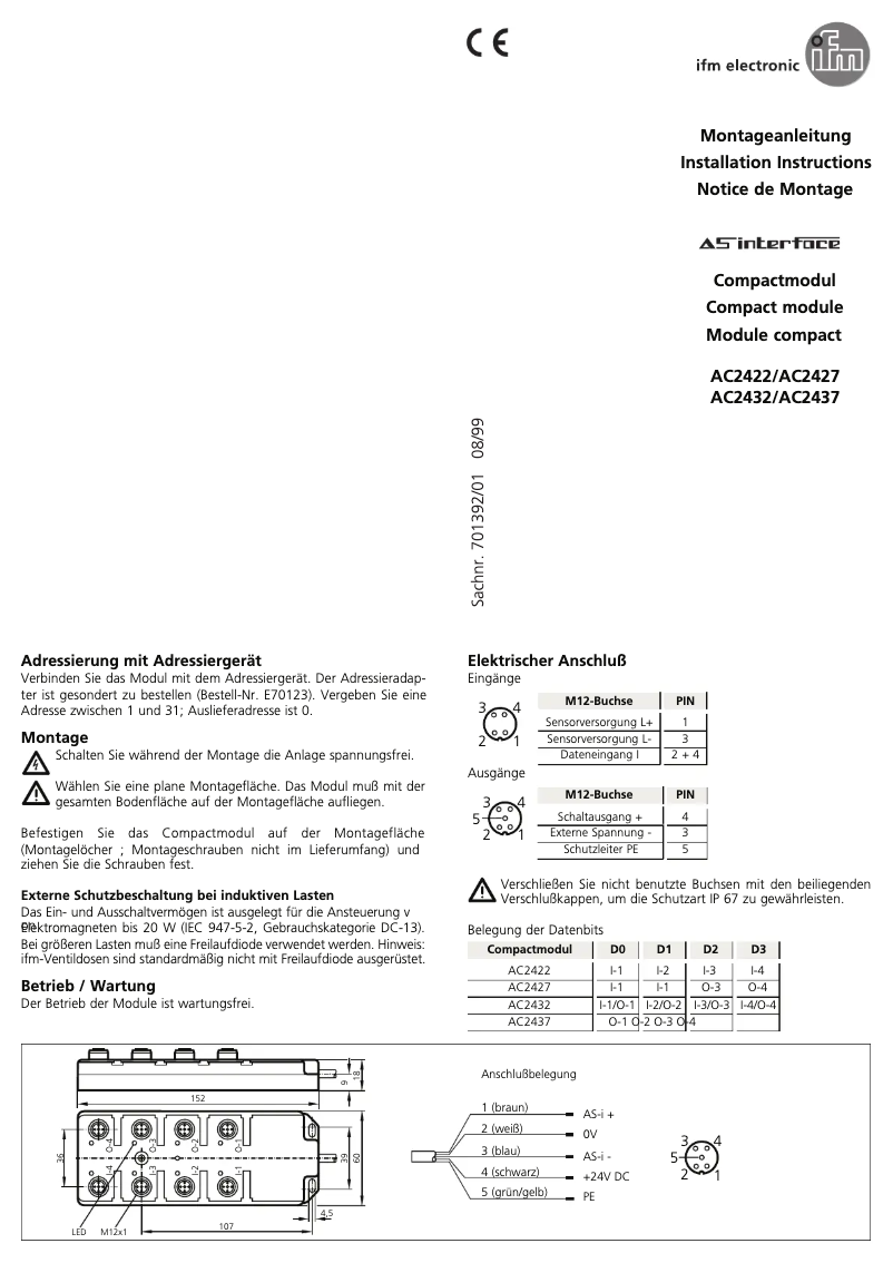 Page 1 of the manual User Manual IFM AC2437