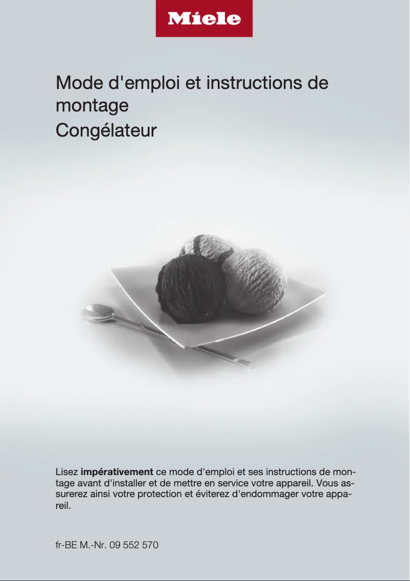 Page 1 de la notice Manuel utilisateur Miele F 12020 S