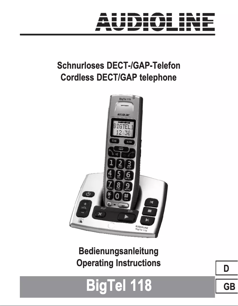 Image de la première page du manuel de l'appareil BigTel 118