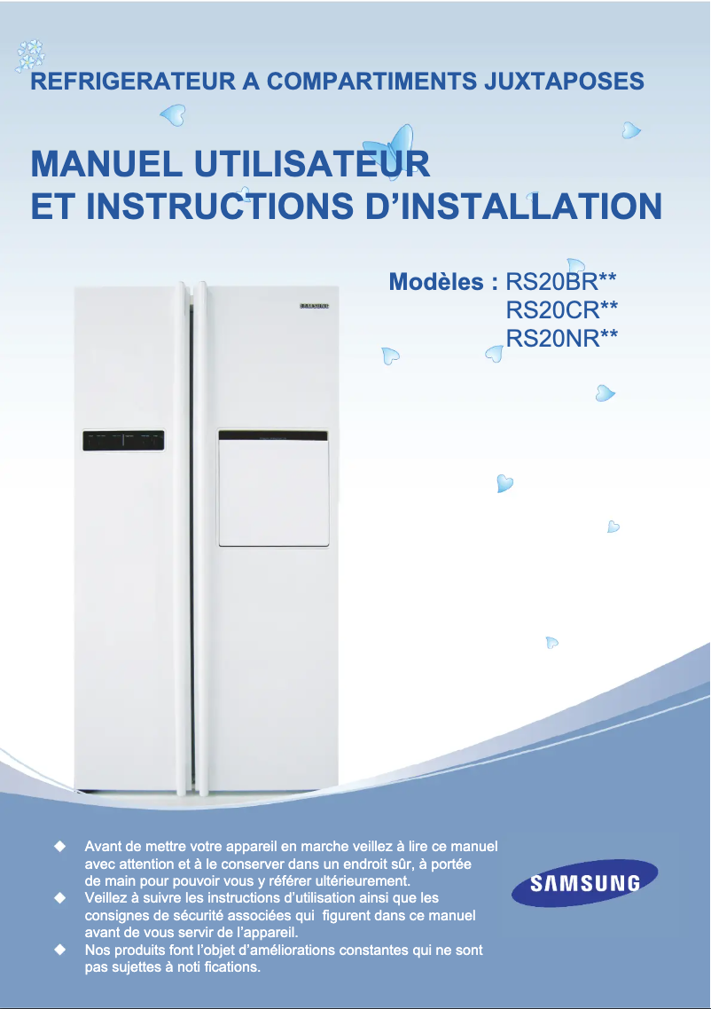 Página 1 del manual Manual de usuario Samsung RS20CRSV