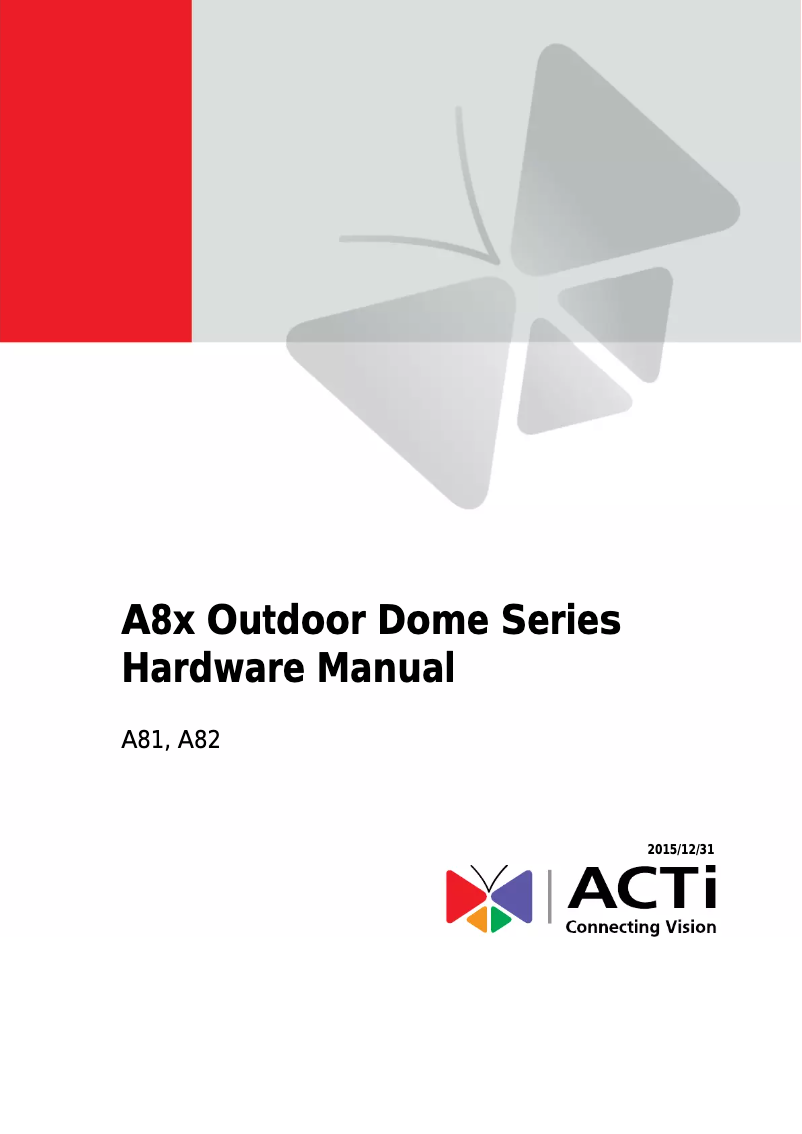 Página 1 del manual Manual de usuario ACTi A81