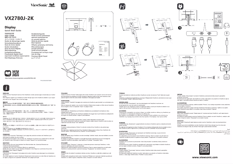 Página 1 del manual Manual de usuario Viewsonic VX2780J-2K