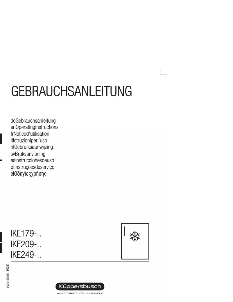 Page 1 de la notice Manuel utilisateur Küppersbusch IKE 179-4