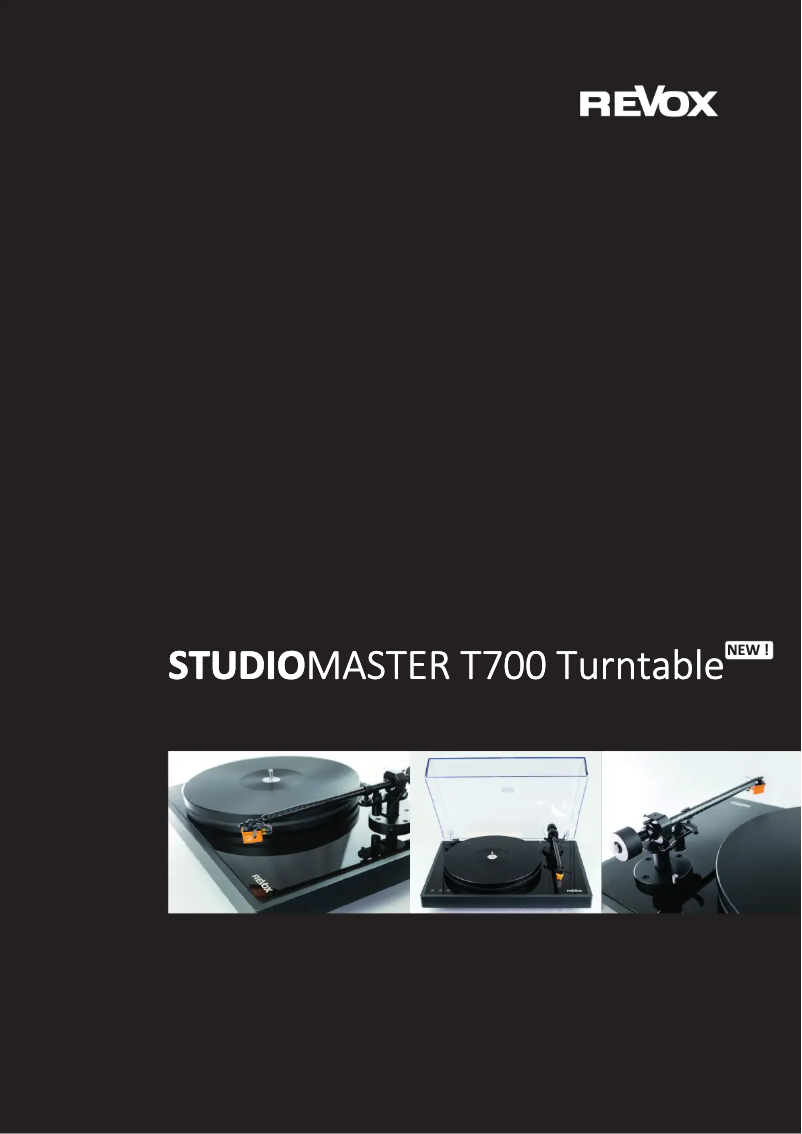 Page 1 de la notice Brochure Revox Studiomaster T700