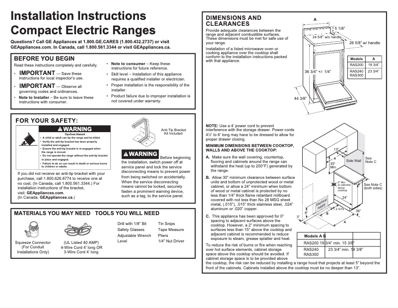 Página 1 del manual Ficha técnica Hotpoint RAS200DMWW