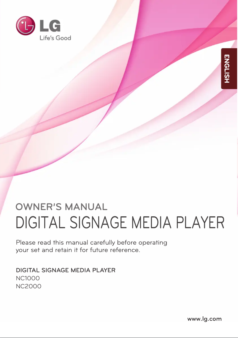 Page 1 de la notice Manuel utilisateur LG NC1000