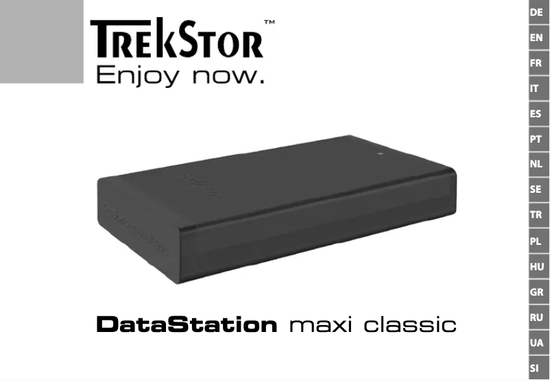 Page 1 of the manual User Manual TrekStor DataStation maxi classic