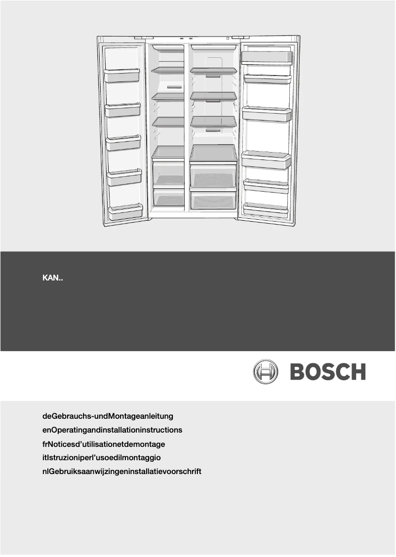 Page 1 de la notice Manuel utilisateur Bosch KAN62V40