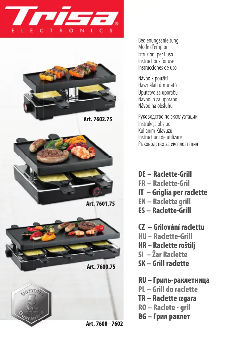 Página 1 del manual Manual de usuario Trisa Style 8 7600.75
