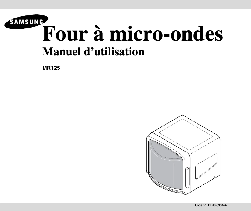 Page 1 de la notice Manuel utilisateur Samsung MR125