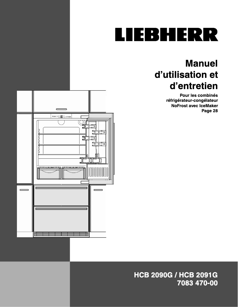 Page 1 de la notice Manuel utilisateur Liebherr HCB 2090G