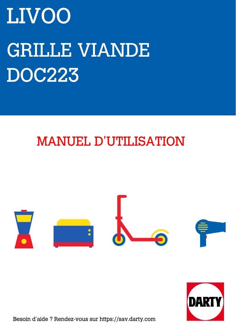 Page 1 de la notice Manuel utilisateur Livoo DOC223