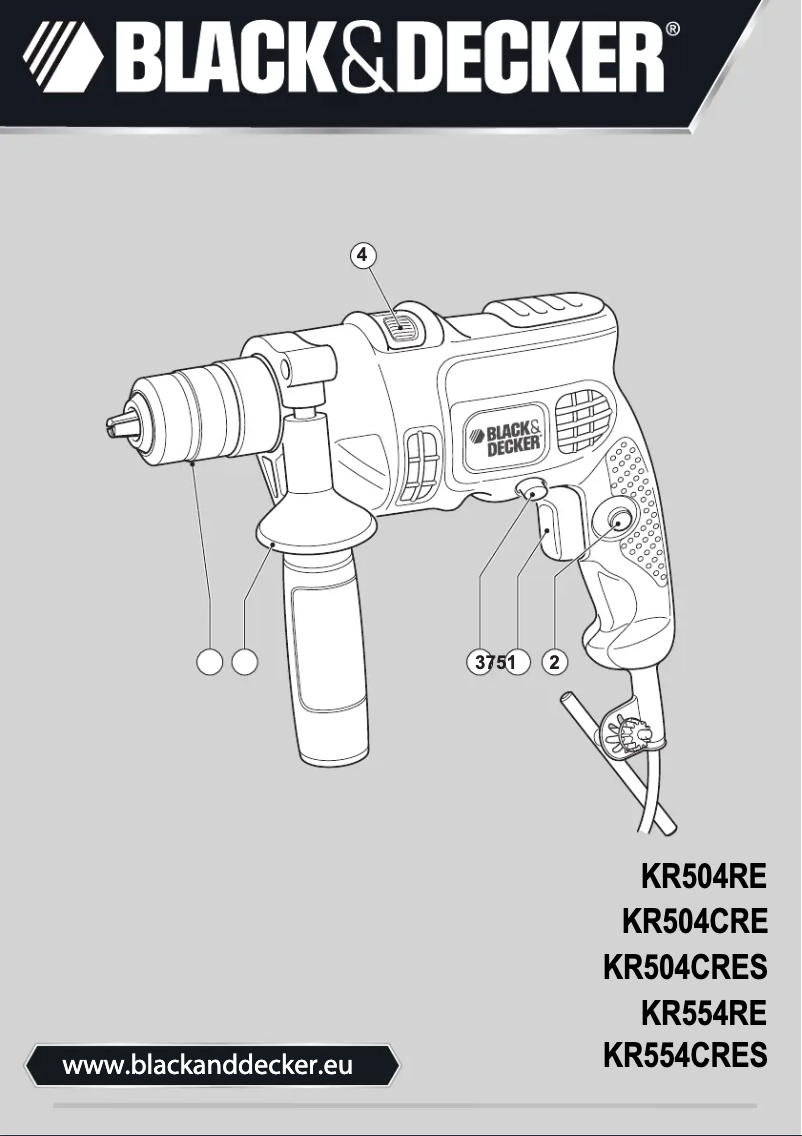 Page 1 de la notice Manuel utilisateur Black & Decker KR554RE